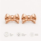 Éclat Bow Sterling Silver Stud Earrings