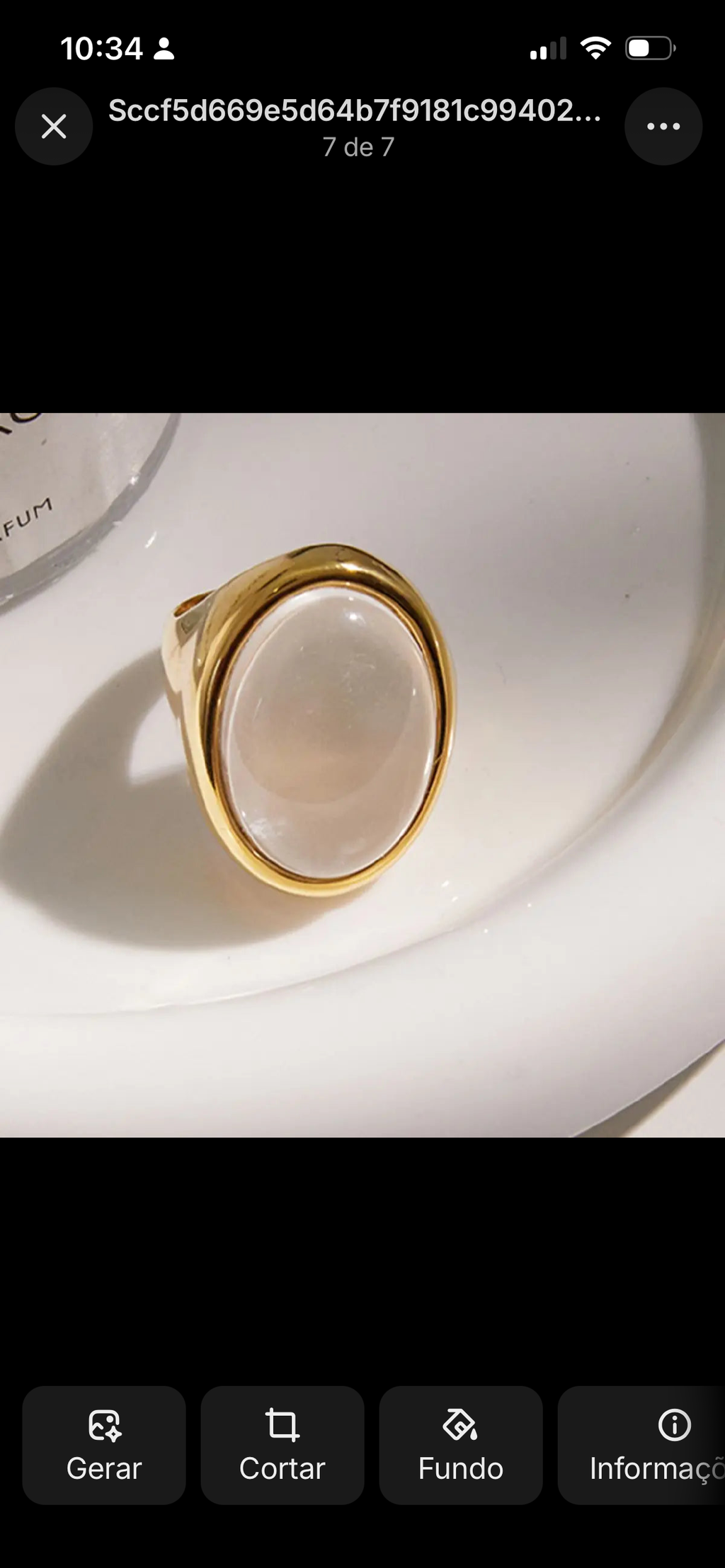 Bague classique Uworld en résine transparente forme œuf pour femmes, acier inoxydable plaqué or 18K PVD, bijou exquis pour soirée