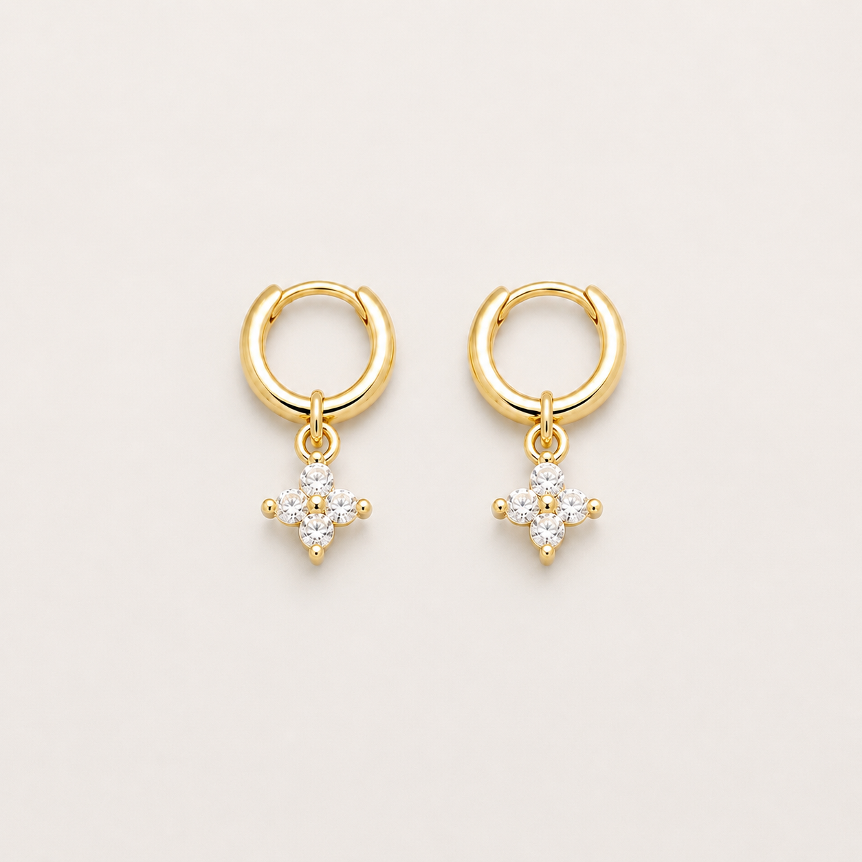 Orecchini a Cerchio con Trifoglio in Argento Sterling 925 per Donna e Ragazze, Eleganti e alla Moda, Gioielli per Matrimonio e Festa, Regali
