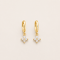 Orecchini a Cerchio con Trifoglio in Argento Sterling 925 per Donna e Ragazze, Eleganti e alla Moda, Gioielli per Matrimonio e Festa, Regali