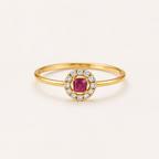 Crown Pavé Sterling Silver Ring