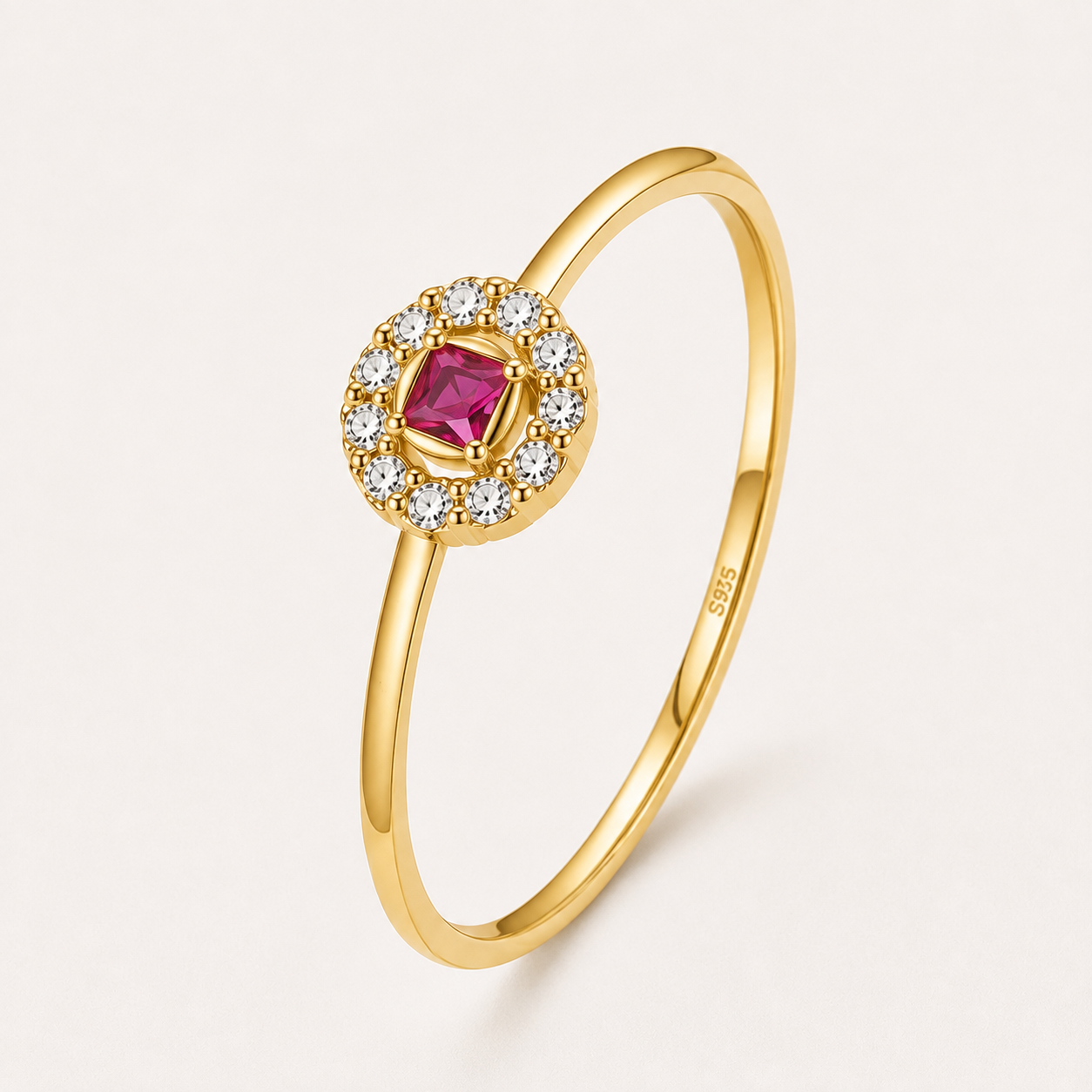 Crown Pavé Sterling Silver Ring