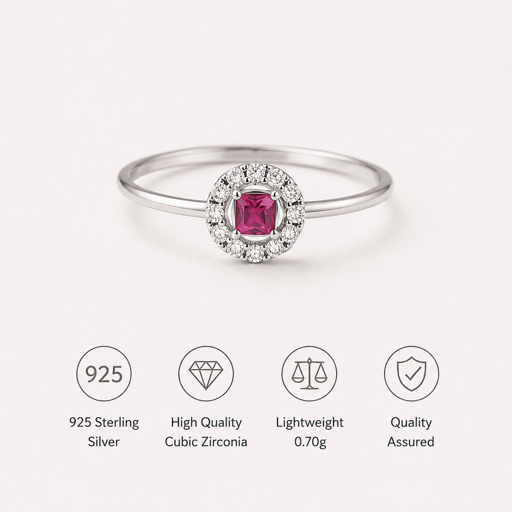 Crown Pavé Sterling Silver Ring