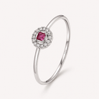 Crown Pavé Sterling Silver Ring