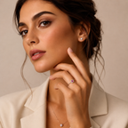 Crown Pavé Sterling Silver Ring