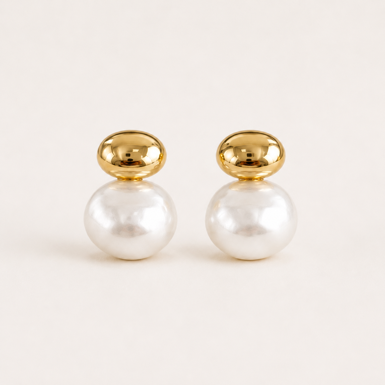 Sculpted Pearl Drop Earrings