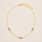Sterling Silver Evil Eye Trio Choker