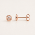 Pavé Halo Stud Earrings in 925 Sterling Silver