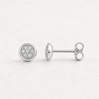 Pavé Halo Stud Earrings in 925 Sterling Silver