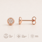 Pavé Halo Stud Earrings in 925 Sterling Silver