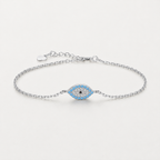 Turquoise Evil Eye Sterling Silver Bracelet