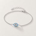 Turquoise Evil Eye Sterling Silver Bracelet