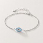 Turquoise Evil Eye Sterling Silver Bracelet