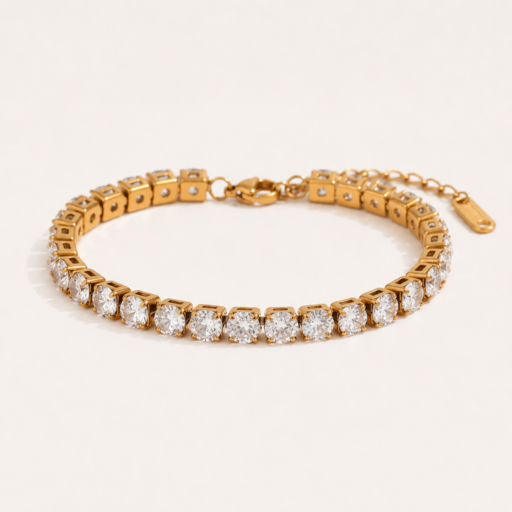 Pulsera elegante con charm de circonita