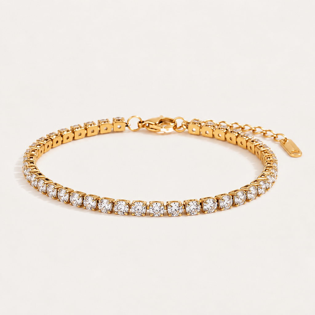 Pulsera elegante con charm de circonita