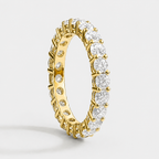 3.0mm Moissanite Eternity Band — 925 Sterling Silver