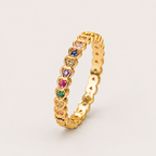 Rainbow Heart Eternity Ring