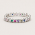 Rainbow Heart Eternity Ring