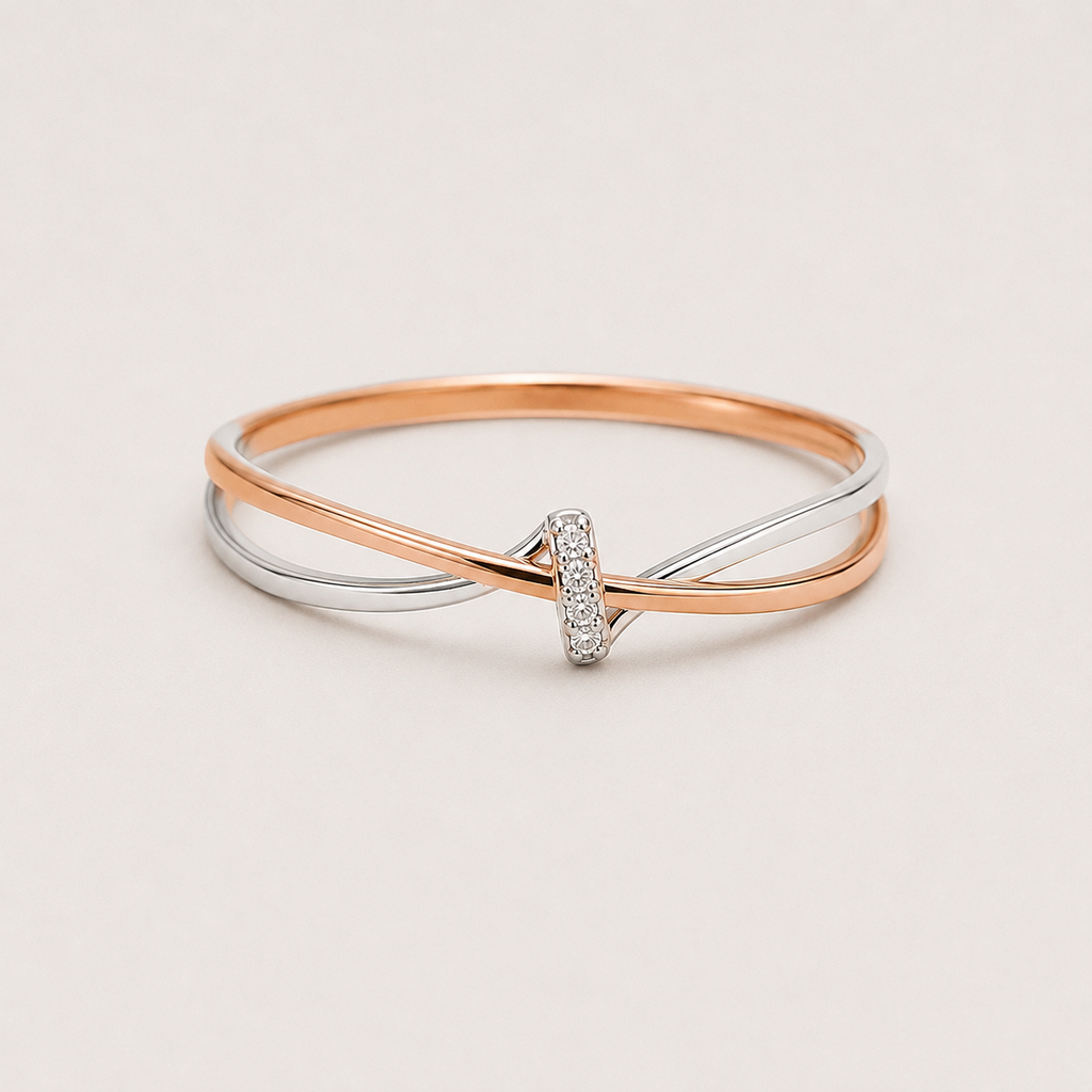 Two-Tone Intertwined Ring