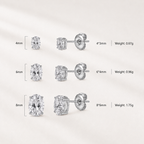 Oval Solitaire Stud Earrings – 18K Gold Plated