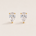 Pear Teardrop Stud Earrings – 18K Gold Plated