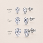 Pear Teardrop Stud Earrings – 18K Gold Plated