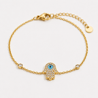 Golden Evil Eye Bracelet – Protective Charm