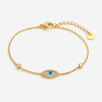 Golden Evil Eye Bracelet – Protective Charm