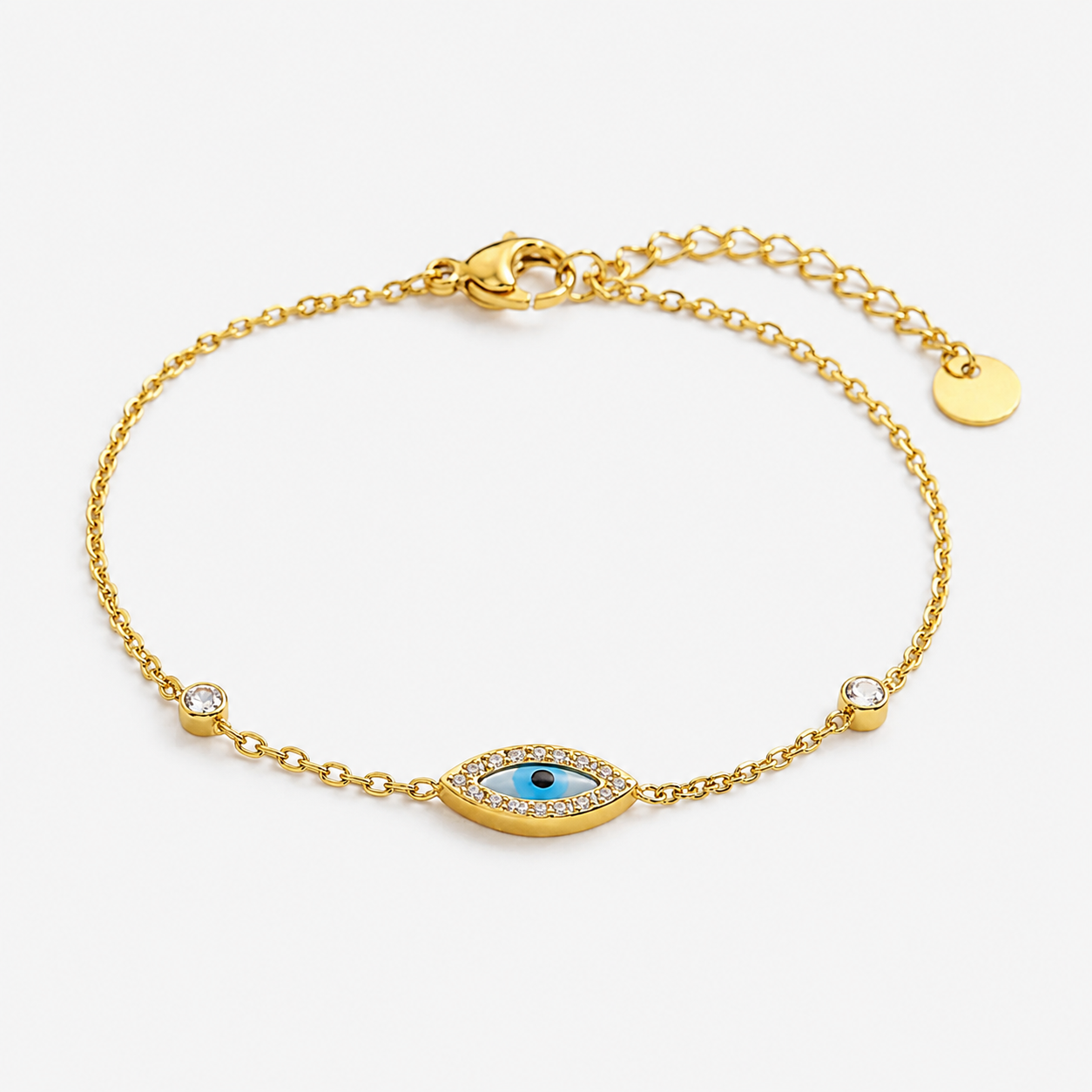 Golden Evil Eye Bracelet – Protective Charm