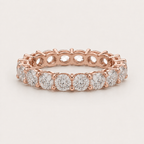 4mm Round Stone Eternity Ring in 925 Sterling Silver