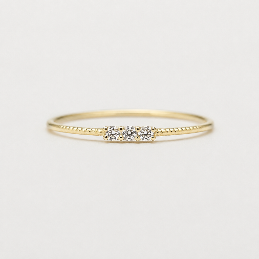 Delicate Three-Stone Ring