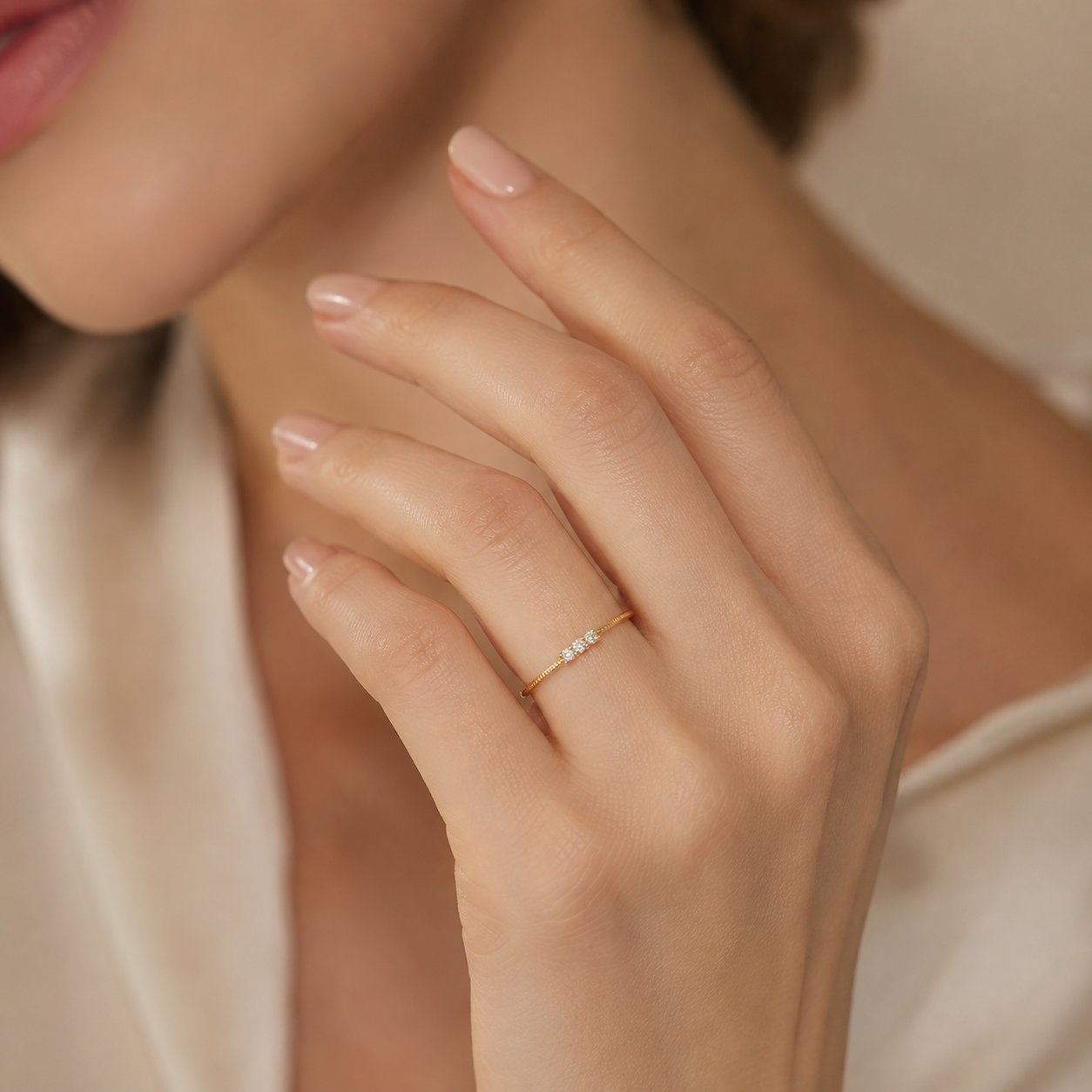 Delicate Three-Stone Ring