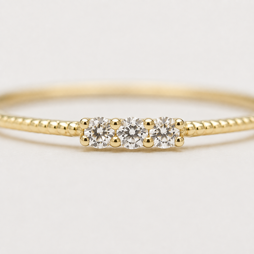 Delicate Three-Stone Ring