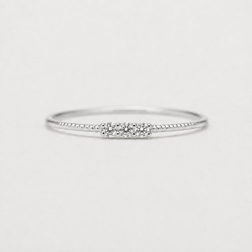 Delicate Three-Stone Ring