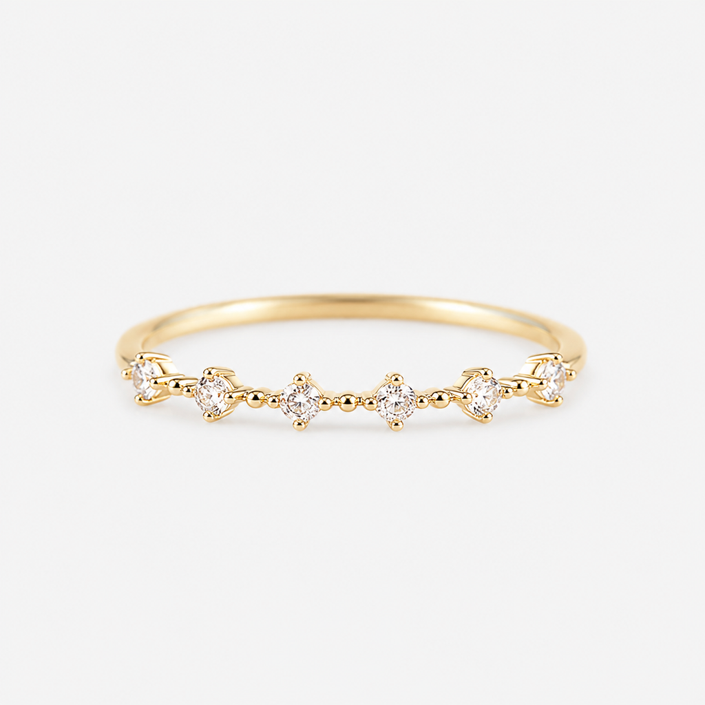 Cubic Zirconia Thin Band Ring