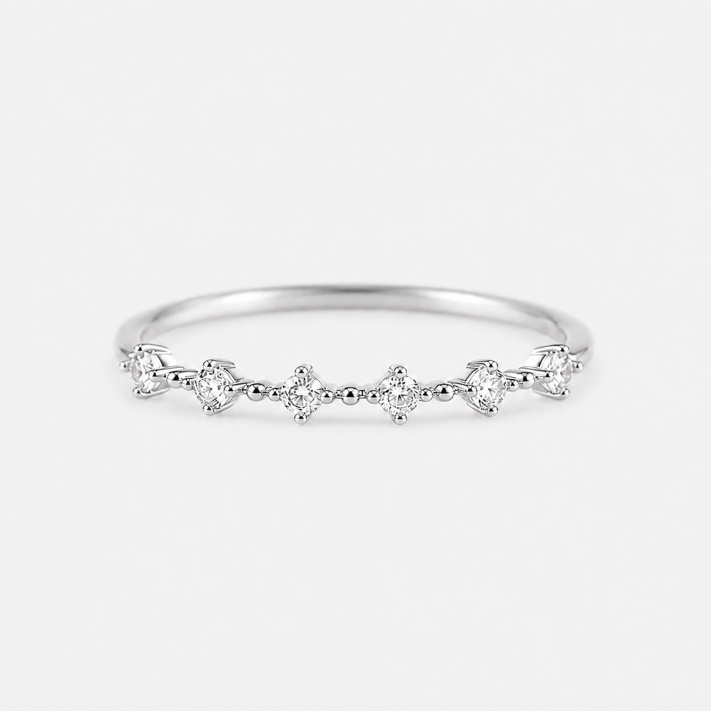 Cubic Zirconia Thin Band Ring