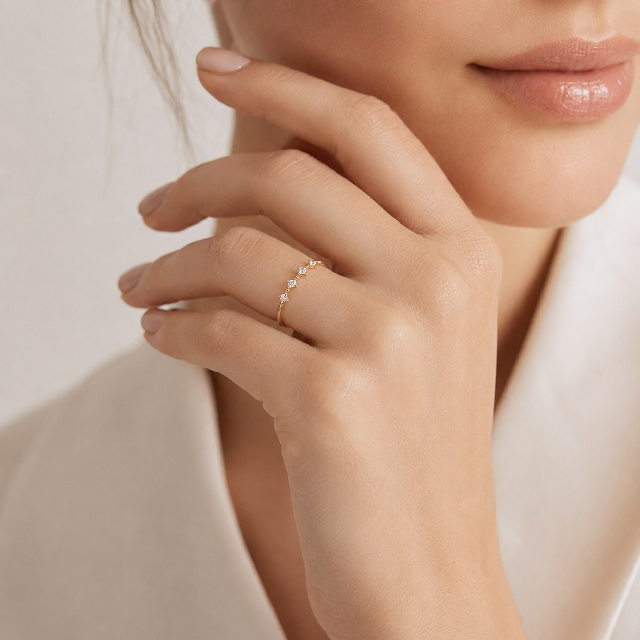 Cubic Zirconia Thin Band Ring