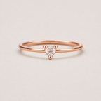 Dainty Heart Zircon Ring