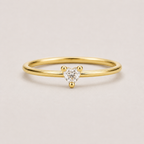 Dainty Heart Zircon Ring