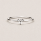Dainty Heart Zircon Ring