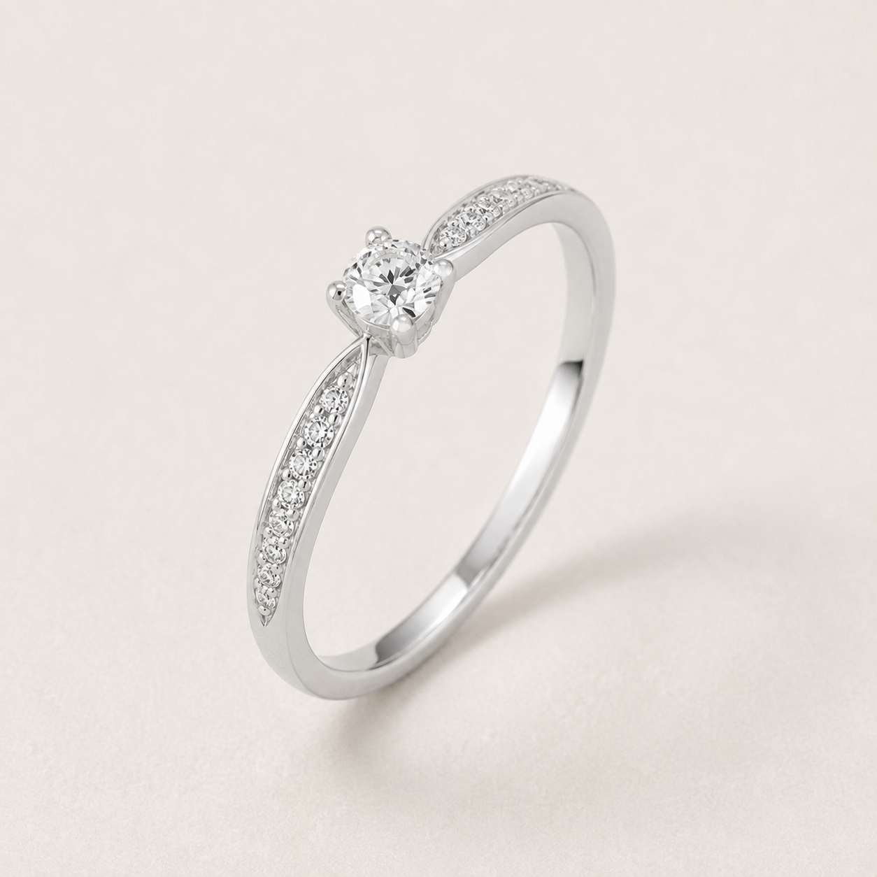 Sterling Silver Zircon Ring