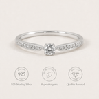 Sterling Silver Zircon Ring