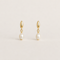 Pearl Drop Sterling Silver Stud Earrings