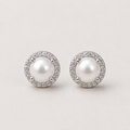 Pearl Halo Stud Earrings