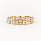 Geometric Cubic Zirconia Ring