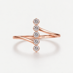 Anillo Flora Bypass en plata de ley 925  