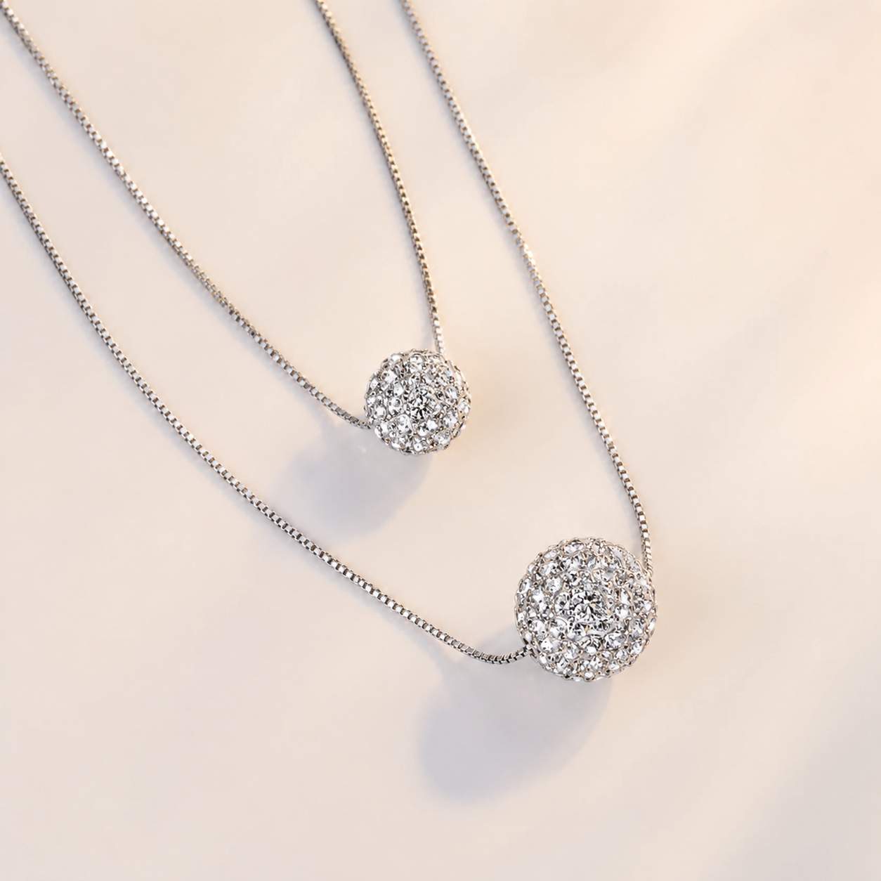 Lumière Pavé Sterling Silver Necklace