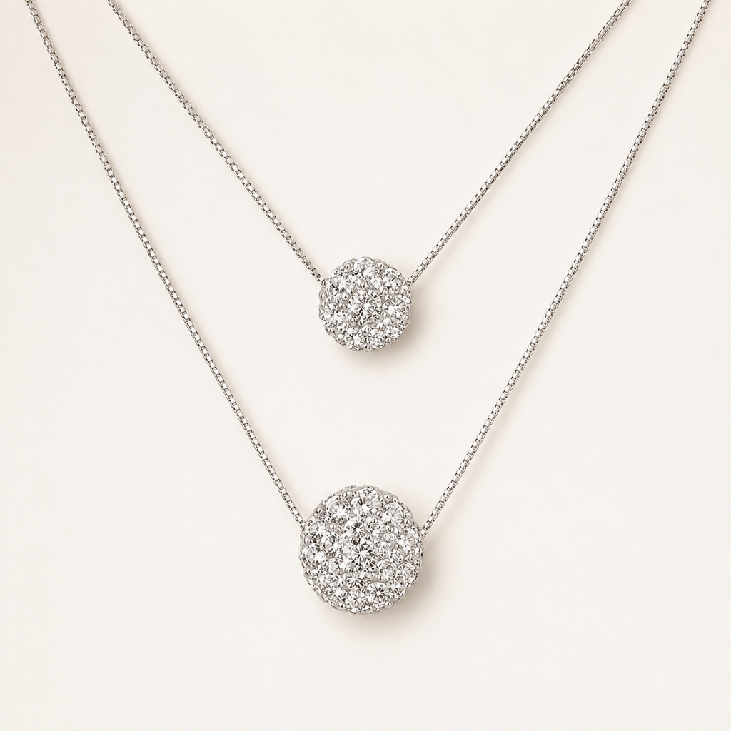 Lumière Pavé Sterling Silver Necklace