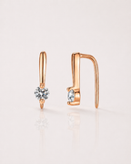 Lumière Rose Moissanite Earr