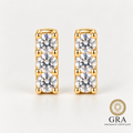 0.1CT Round Moissanite Stud Earrings – Silver Plated